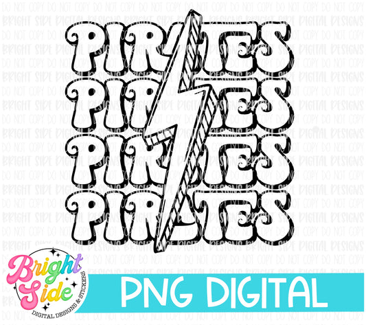 Pirates - single colored School mascot design