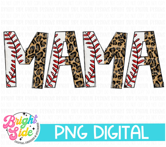 Mama -Baseball leopard