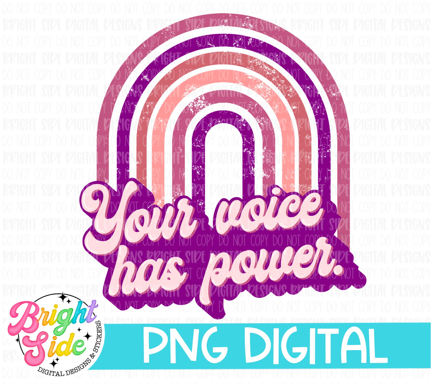 Your voice has power -pinks