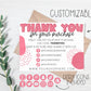 Thank You Card 1 Bubbly Pink