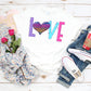 Love -colorful leopard heart