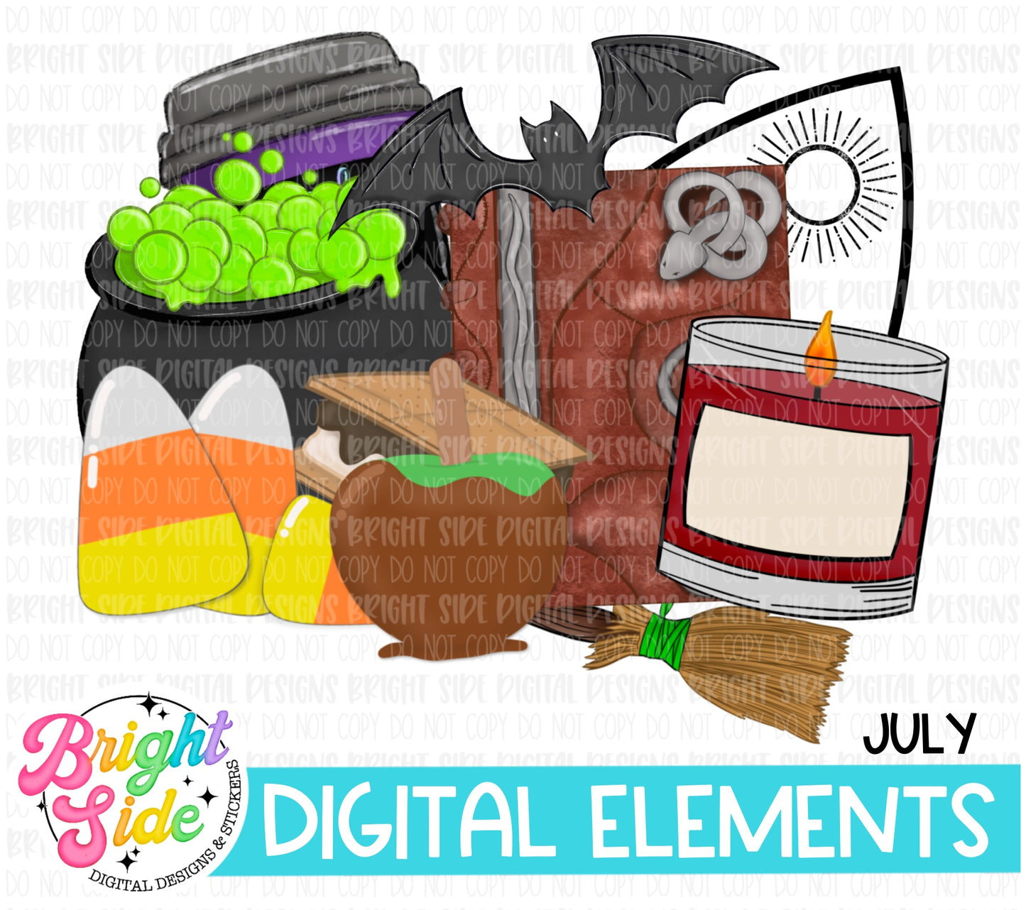 Halloween Digital Elements Bundle