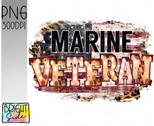 Marine Veteran marquee -leopard