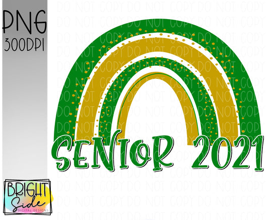 Senior 2021 rainbow Green/Gold