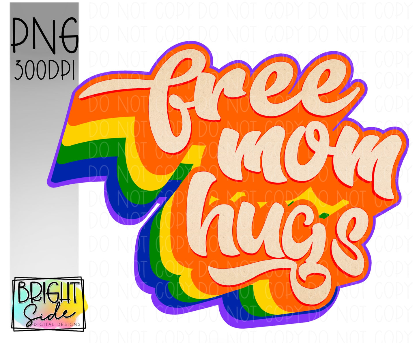 Free Mom Hugs Retro