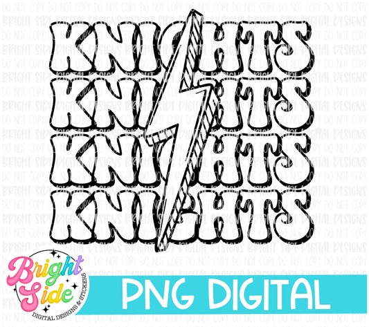 Knights -single colored School mascot design