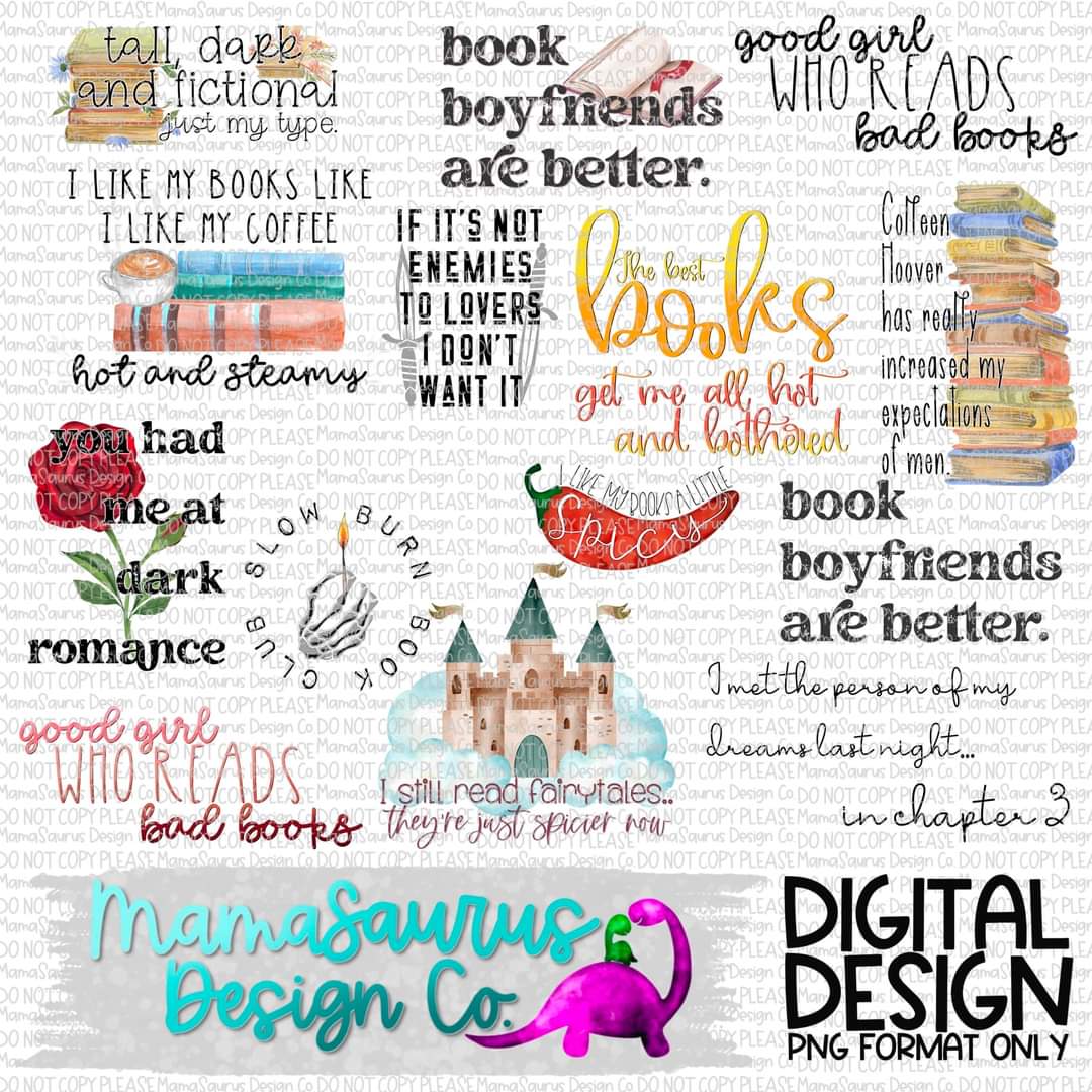Spicy Book Bundle Collab with MamaSaurus 33 designs