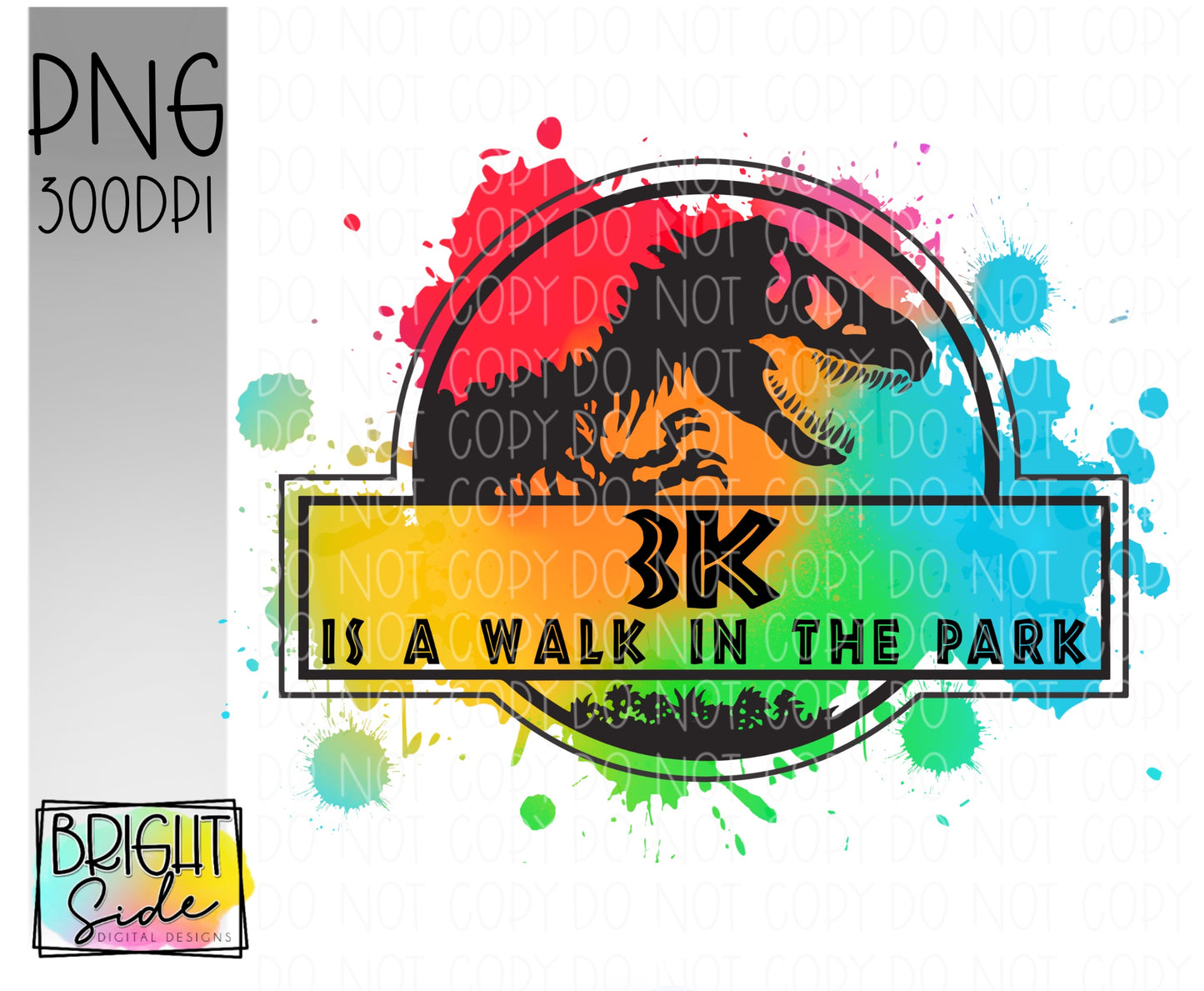 3k is a Walk in the Park -paint splatter