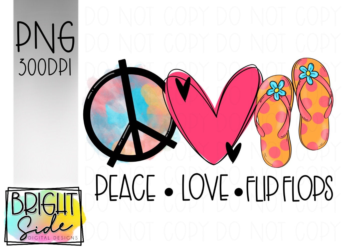 Peace Love Flip flops
