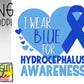 I wear blue- Hydrocephalus awareness