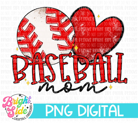 Baseball Mom -Red Heart