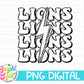 Lions -single colored School mascot design