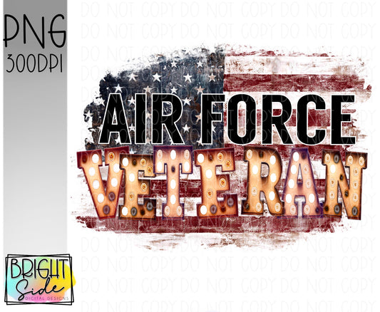 Air Force Veteran marquee -plain