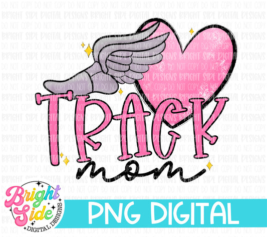 Track Mom -Pink Heart