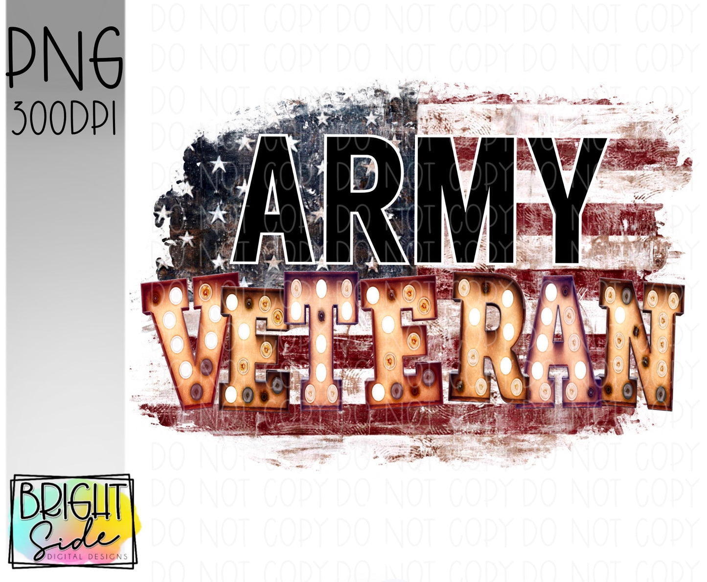 Army Veteran marquee -plain
